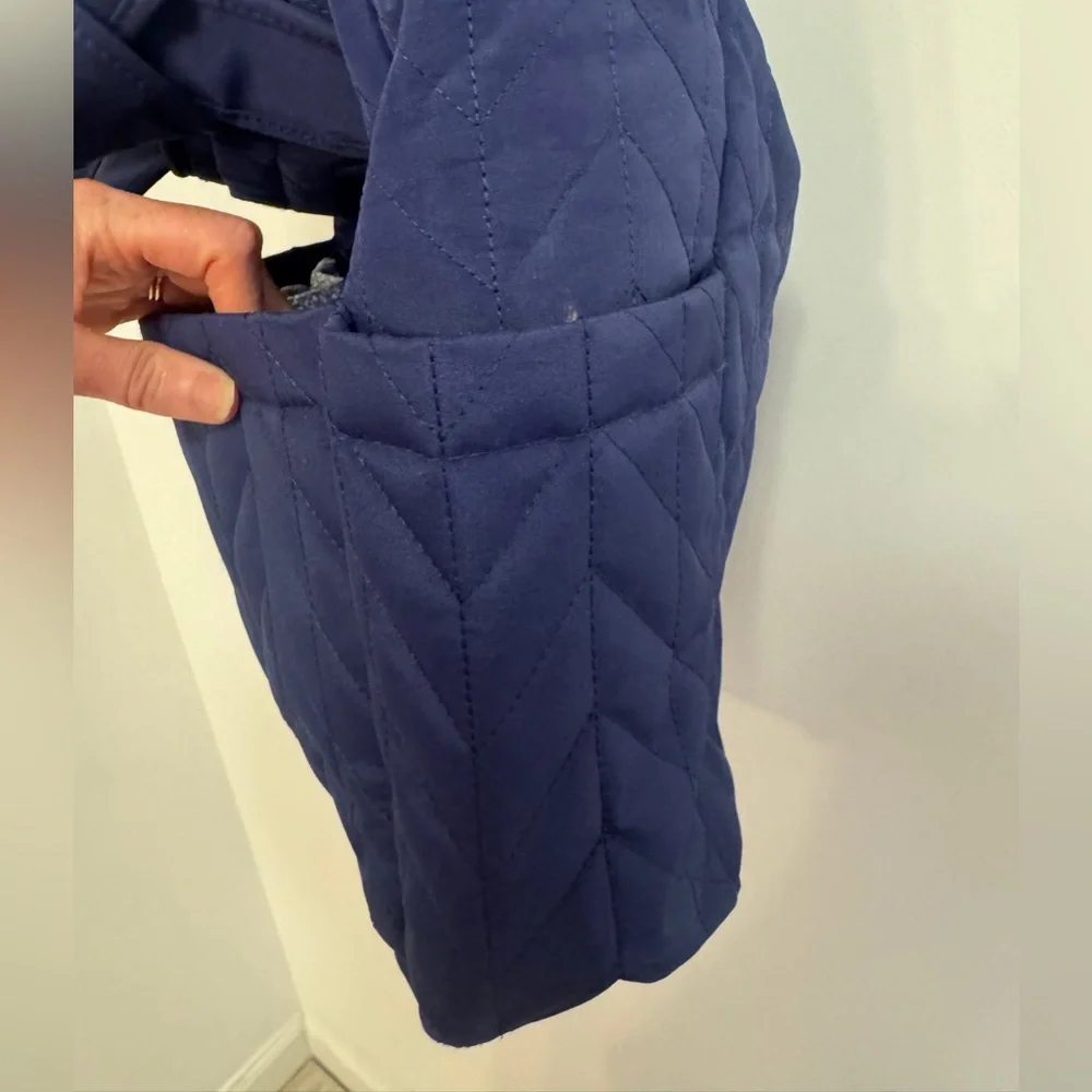 Laura Ashley Deep Blue Quilted Baby Bag